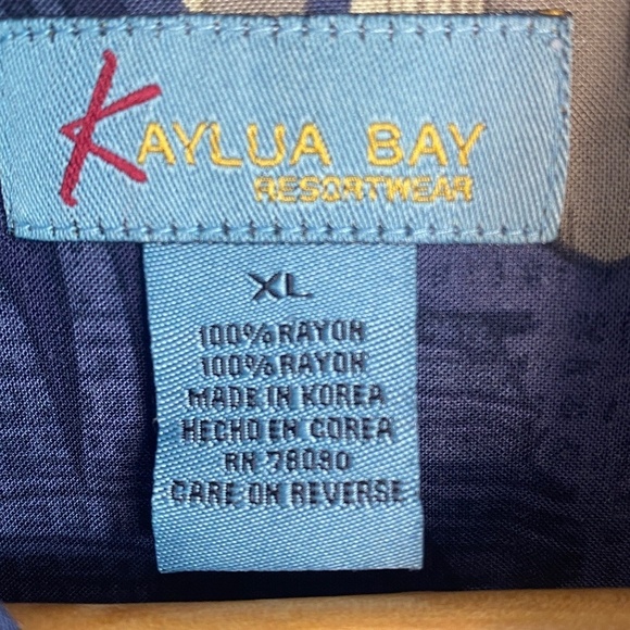 Kaylua Bay Resortwear Men's Hawaiian Tropical SS Button Up Rayon Shirt Size XL‎ - Picture 2 of 11